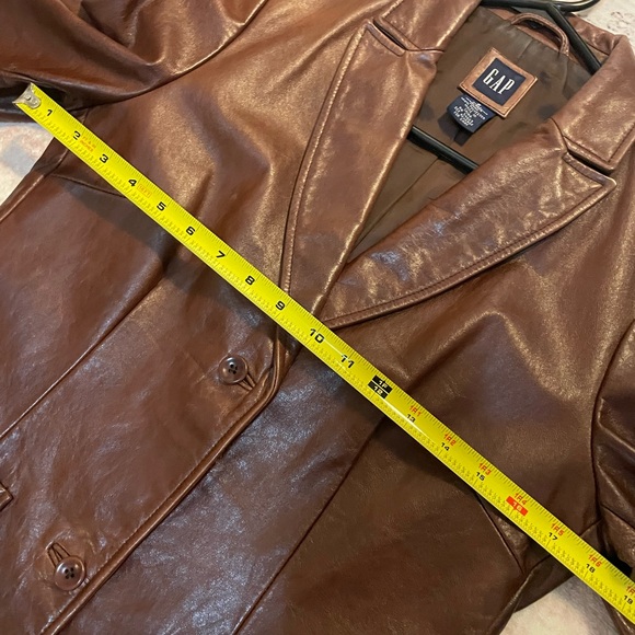 Gap vintage brown leather blazer, size small. Rachel Green jacket alternative - Picture 11 of 13